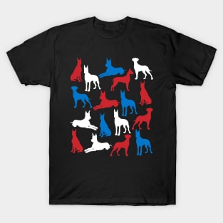 Patriotic Great Danes Dog America Flag 4Th Of July T-Shirt